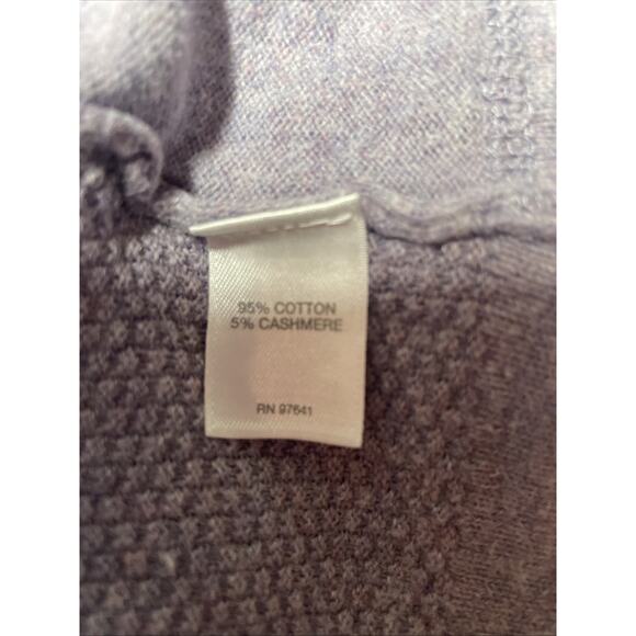 Pure Jill Top Sz Medium -Purple-Cashmere Blend Waffle Knit Boxy Comfy Casual - Picture 7 of 8